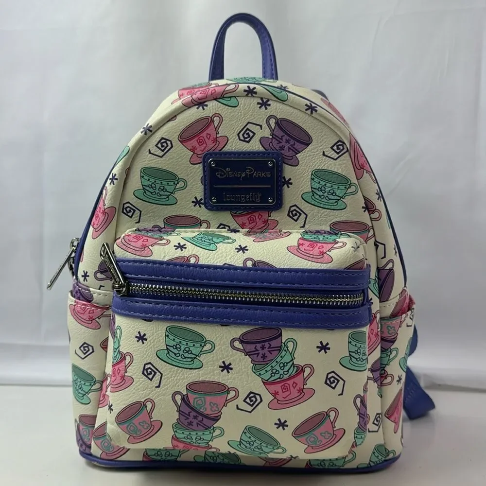 Disney Parks Loungefly Mad Tea Party Mini Backpack Alice In Wonderland Tea Cups